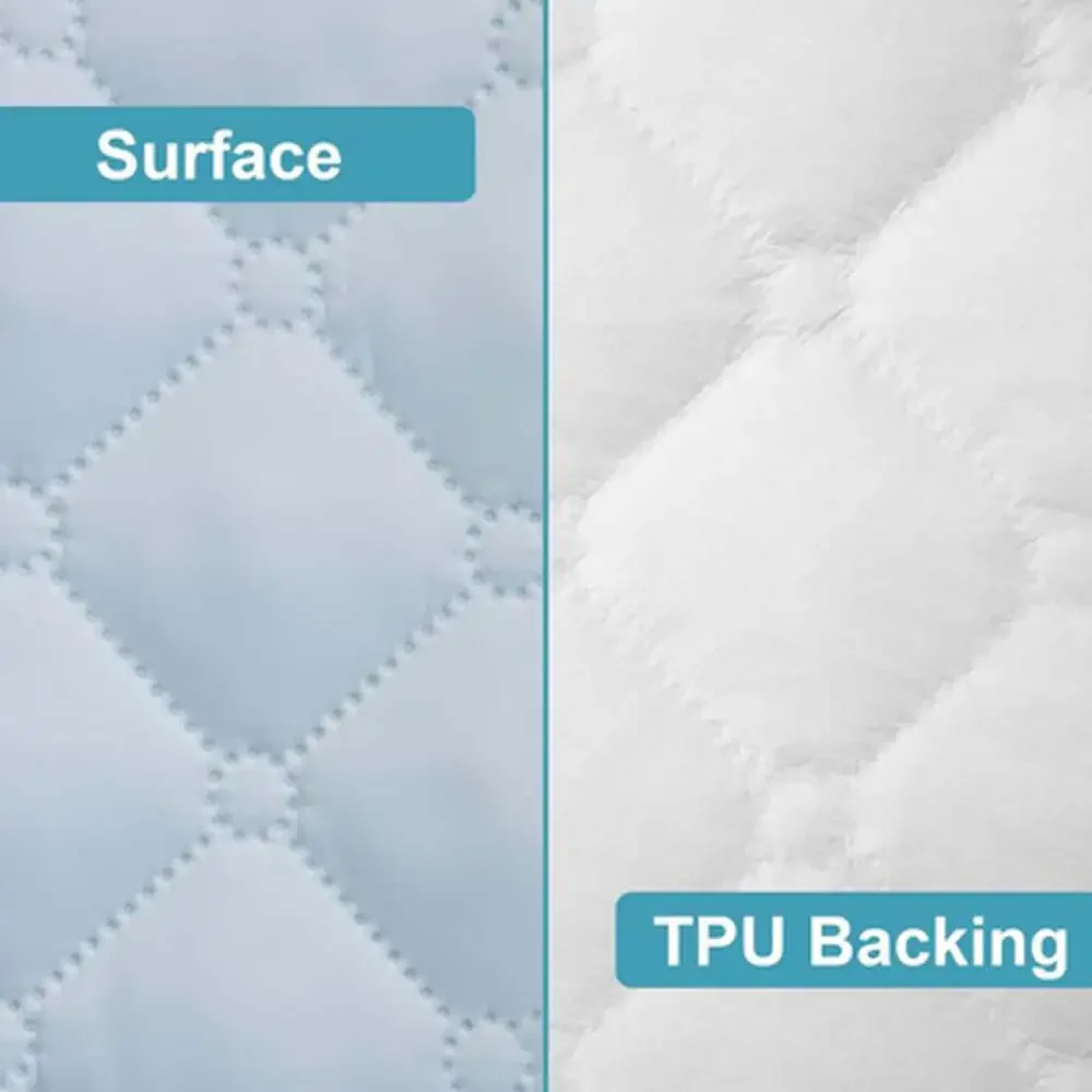 Waterproof Crib Mattress Protector Microfiber Quilted 28X52 Toddler Fitted Sheet